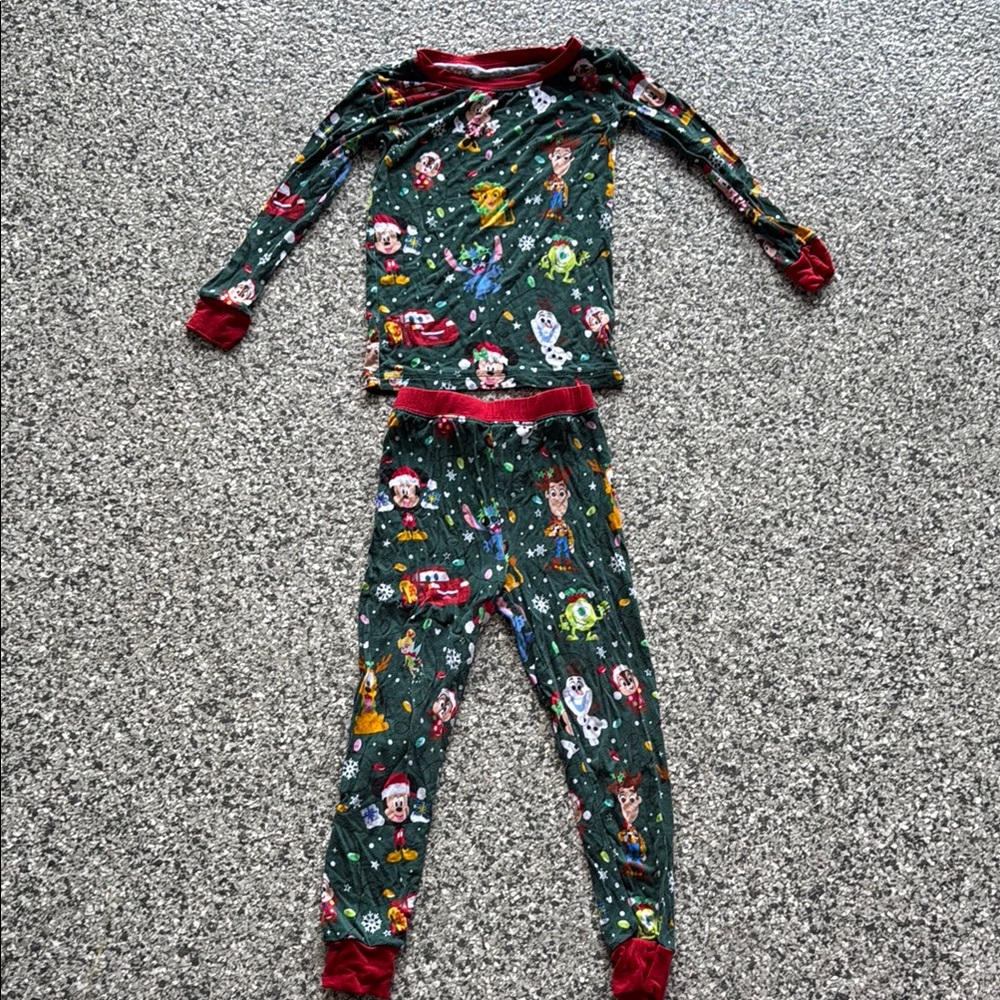 Little Sleepies Kids Pajamas - Festive Green and Red